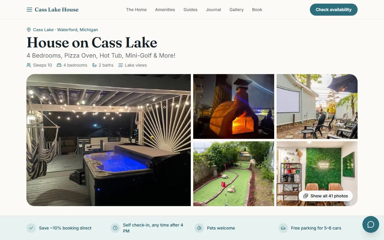 House on Cass Lake — home page