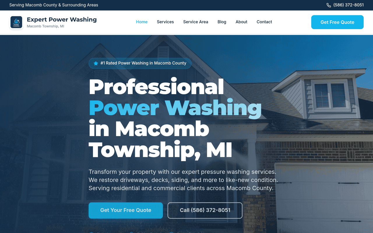 Expert Power Washing — Home page