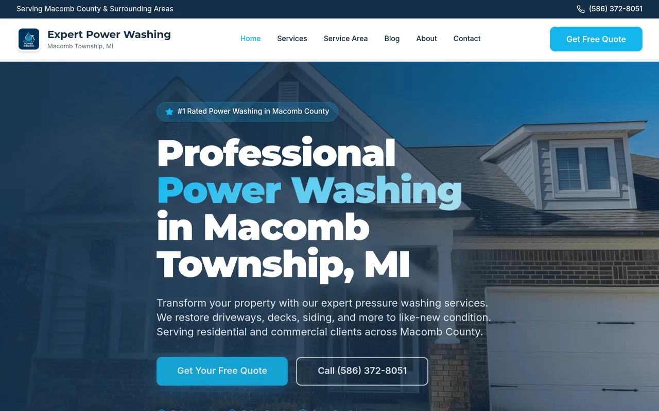 Expert Power Washing — the founder's own company, built and run on this platform