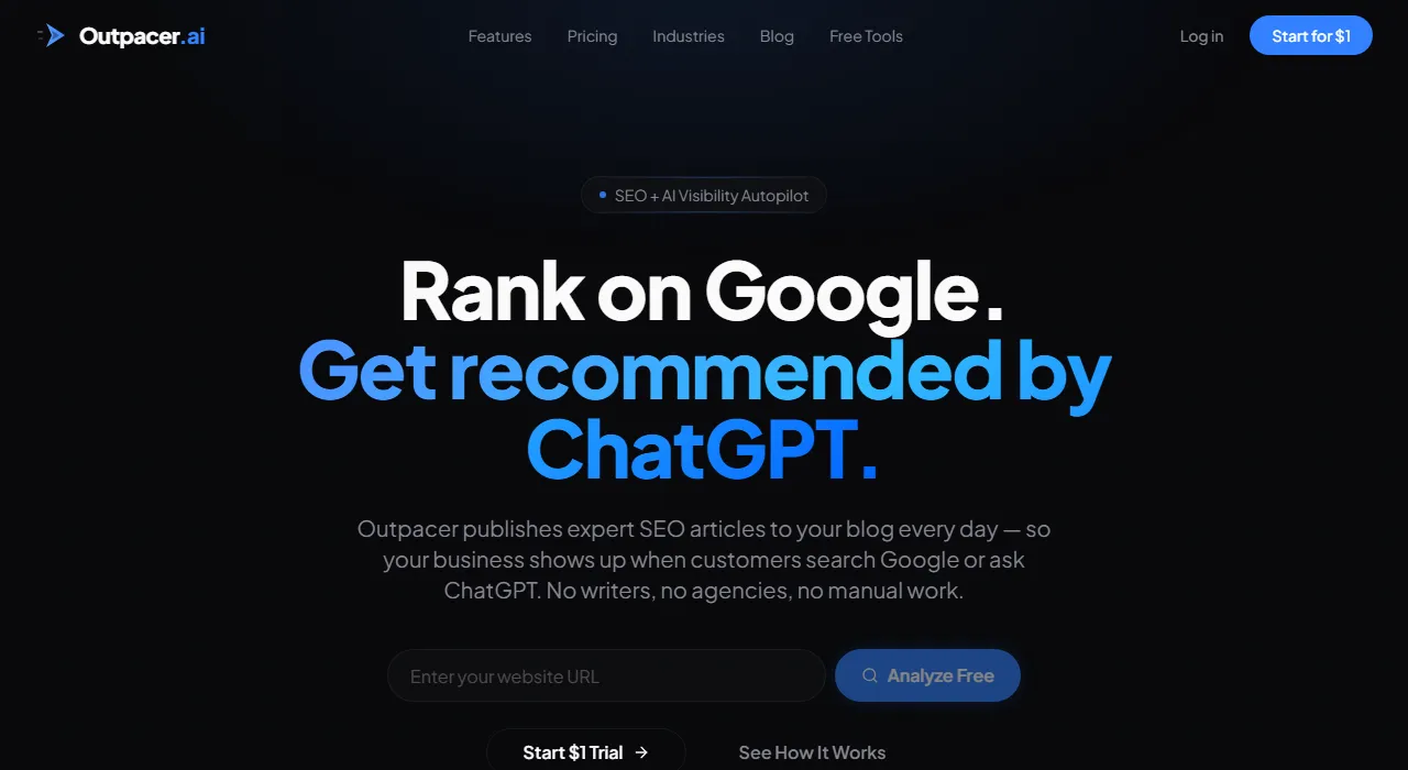Outpacer — home page